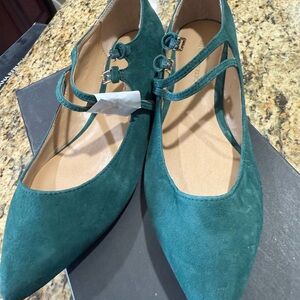 Green Suede Women's Shoes